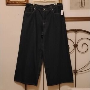 GAP Extra Baggy Low Rise Jeans Dark Rinse Size 33 NWT